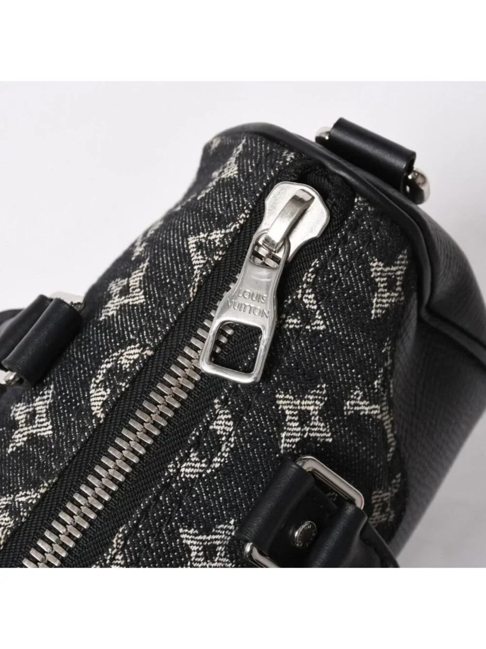 Louis Vuitton Keepall XS Shoulder Bag Monogram Denim Taurillon Leather 2-Way